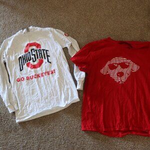 Set of 2 Raising Cane's Crew Shirts Ohio State Buckeyes Small